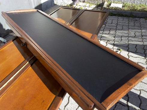 rivestimento in carbonio su legni e ferri